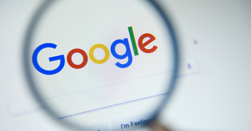 Questioning  privacy with a Google search image and the title "Is Anyone Safe? Lessons from Google's Data Leak"
